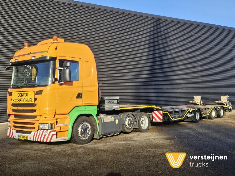 Scania R410 6x2 / RETARDER + NOOTEBOOM DIEPLADER